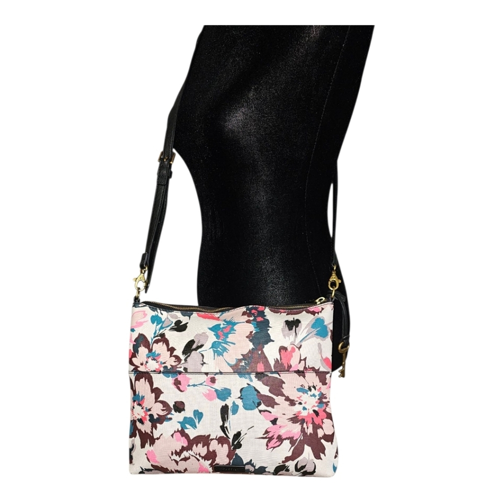 FOSSIL Fiona Floral Crossbody Bag - Pink, Blue, Brown - Picture 5 of 8